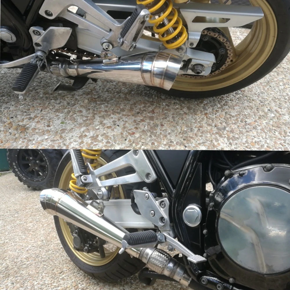 

Universal Motorcycle Exhaust Muffler Pipe Stainless Steel Exhaust Pipe with Removable For KTM 125/200/390 640 LC4 Supermoto 990