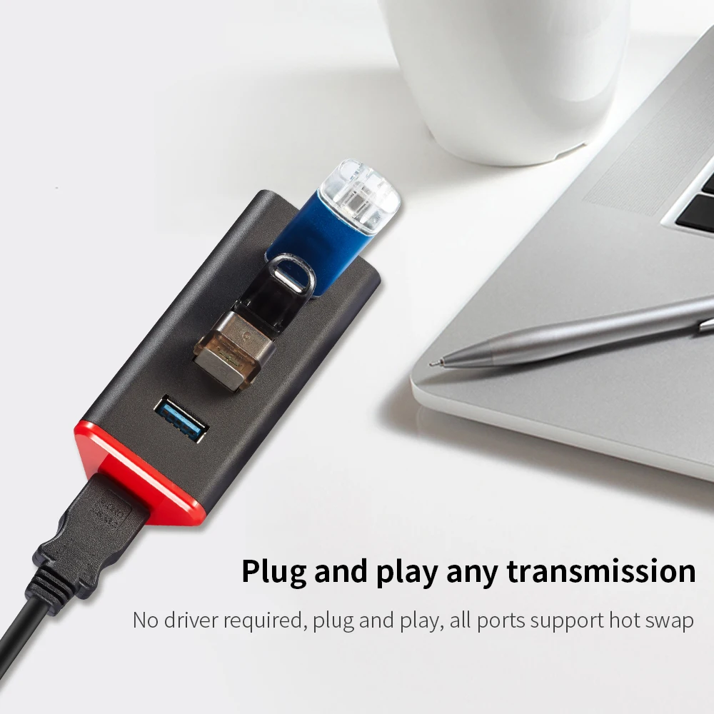 Разветвитель SSK SHU028 с 4 портами Mini USB 3 0 со встроенной защитой безопасности