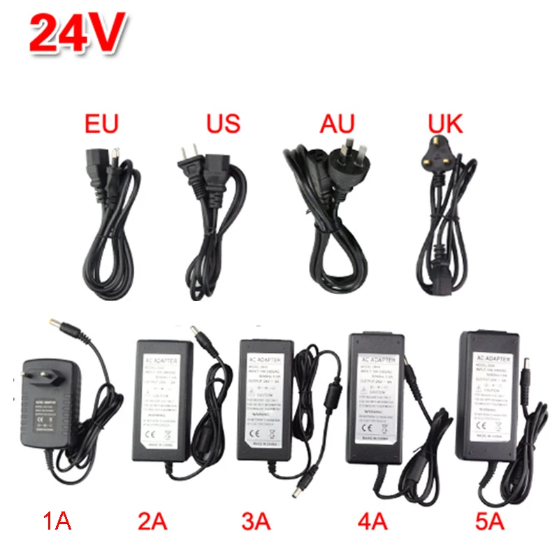 AC100V 240V к DC 24V 48V 2A 3A 5A светодиодный нуром питания и светодиодной