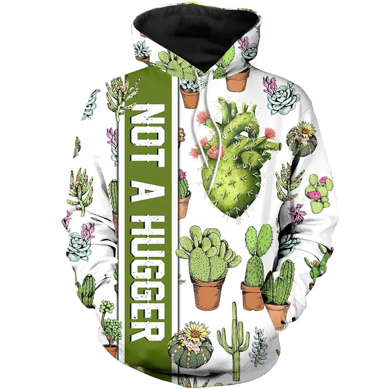 

Latest Refined Cactus 3d Full Printing Zipper Hoodie Men's And Women's Harajuku Casual Sweatshirt Autumn And Winter Fashion Hood