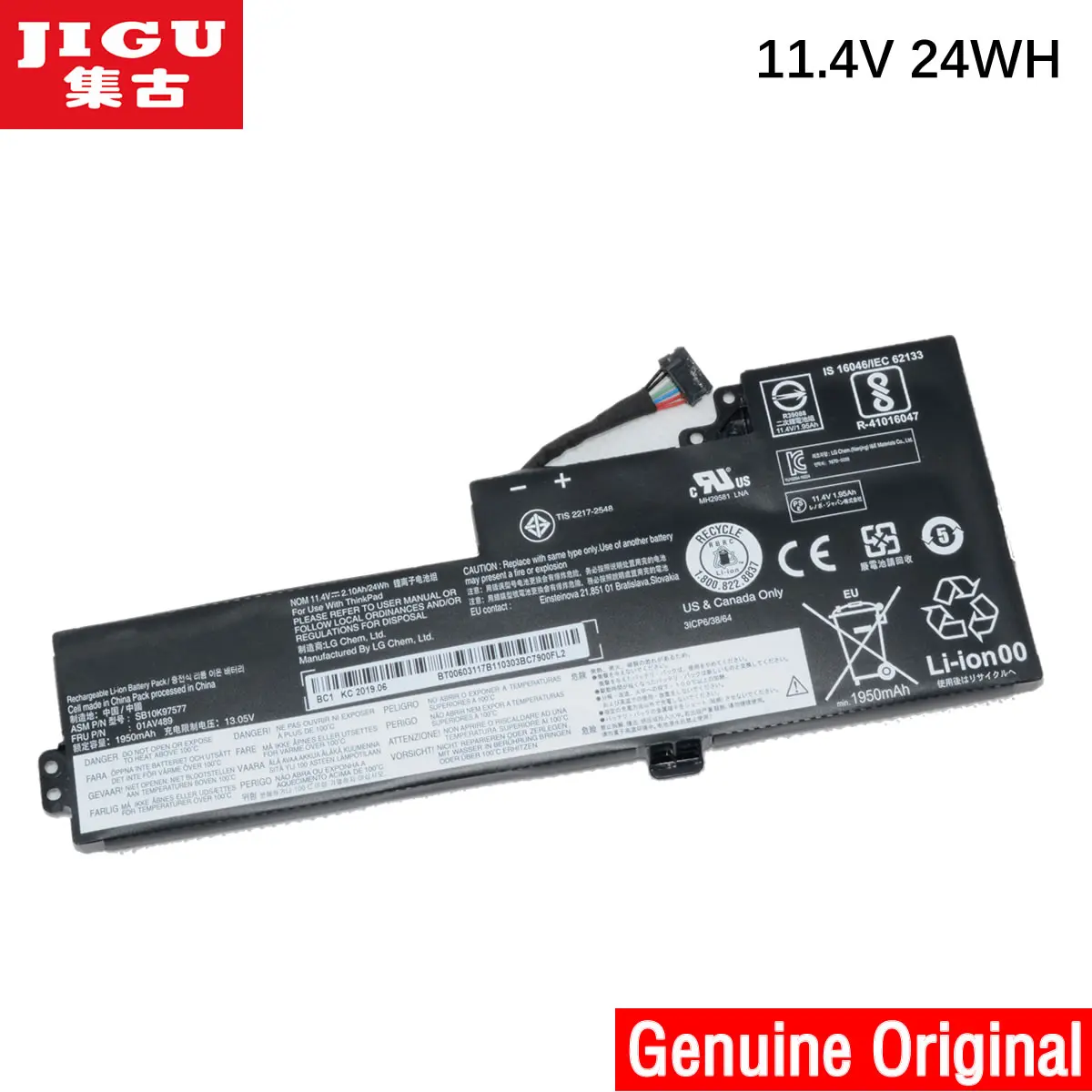 

JIGU 11.46V 24wh 01AV421 original battery For Lenovo ThinkPad T470 T480 A475 A285 01AV419 01AV420 01AV489 SB10K97576 SB10K97578