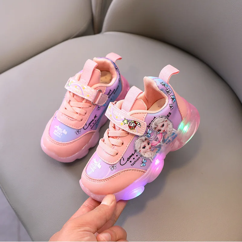 Детская спортивная обувь для девочек Disney легкая дышащая мягкая нескользящая со