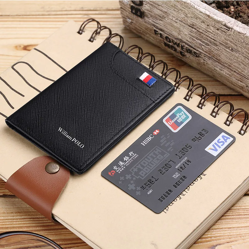 2021new ultra-thin leather men's wallet short fashion high-end multifunctional card holder simple leisure driving license wallet