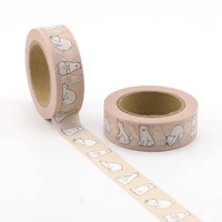 10pcslot cute bear washi tape decorative adhesive tape decora diy scrapbooking sticker label stationery animal washi tape