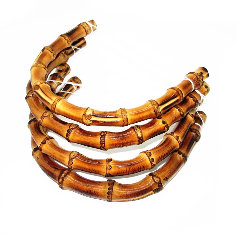 D Shape Handle for Handmade Handbag 1PC Bamboo Handle for Handcrafted Handbag Handles For DIY Bags Purse Frame 2 Colors
