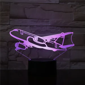 3D-2010 Летающая Настольная лампа с дистанционным управлением, светодиодсветодиодный Настольная лампа с оптической иллюзией, ночсветильник с изменением 7 цветов