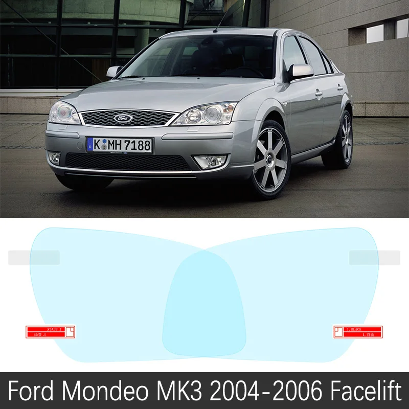 Monden MK3 2004-2006 Для Ford Mondeo mk3 mk4 mk5 Fusion 2000~ полное покрытие Зеркало заднего вида непромокаемые Анти-противотуманная пленка аксессуары 2004 2006 - Название цвета: Monden MK3 2004-2006