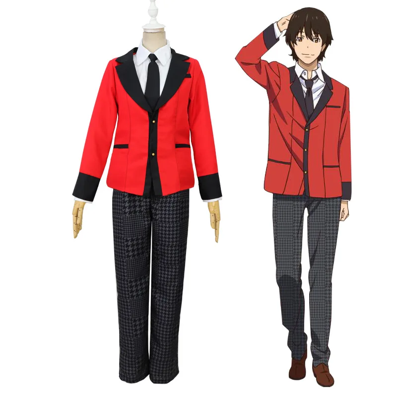 Kakegurui компульсивное Картежник Косплэй костюм Ryouta Suzui парики 2020New аниме японскую