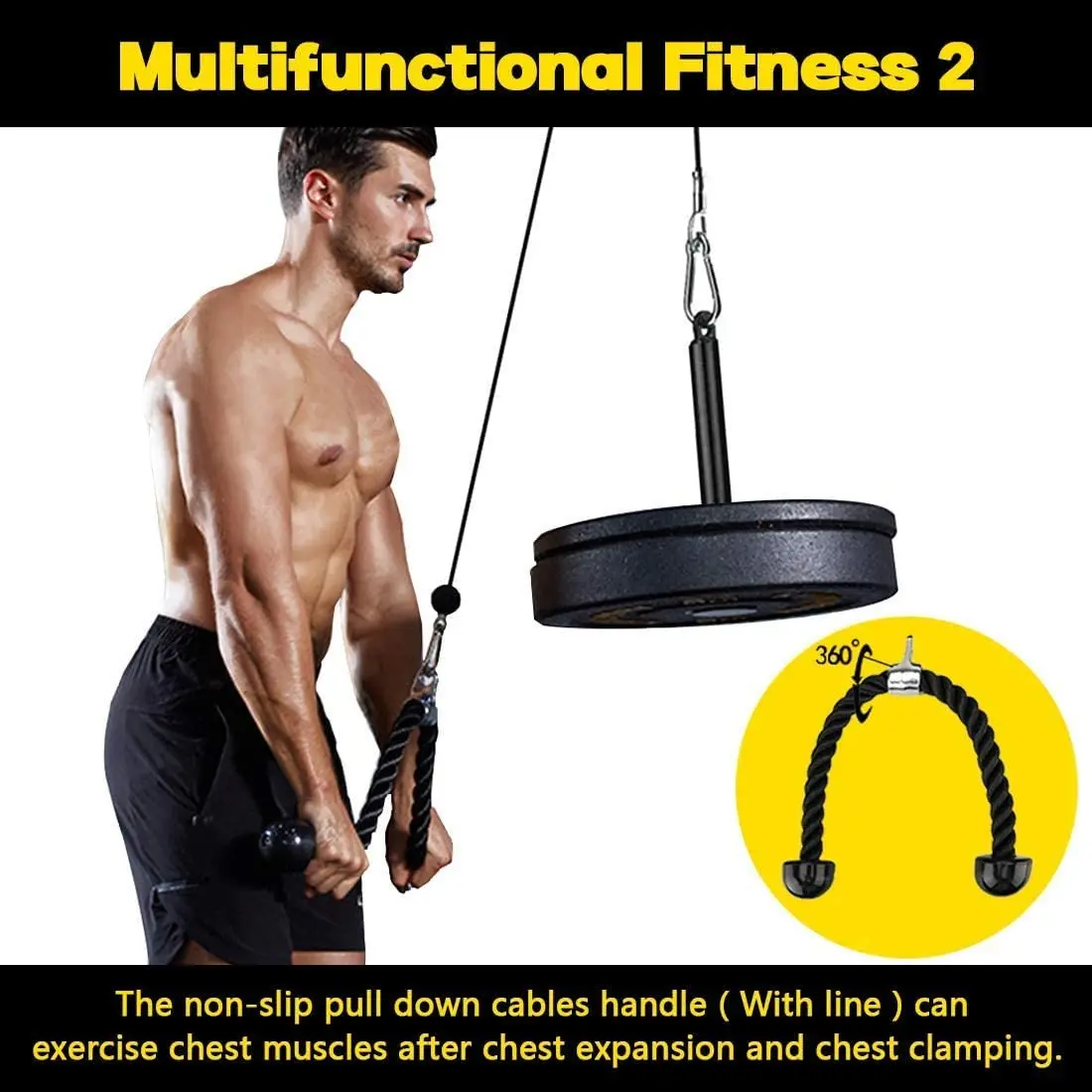 Шкив для фитнеса кабельная система сделай сам рука бицепс Трицепс нагрудная