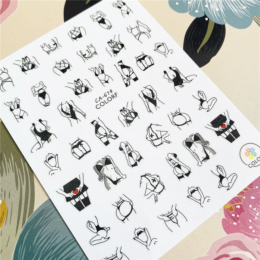 Женская мода сексуальная красота 3D наклейка для ногтей украшение | Красота и