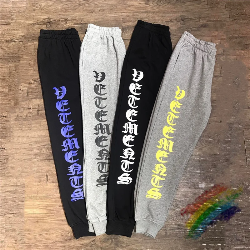 

Top Quality Vetements Gothic Pants Men Women 1:1 Anarchy Logo Vetements Sweatpants Slightly Loose VTM Trousers Inside Tag Label