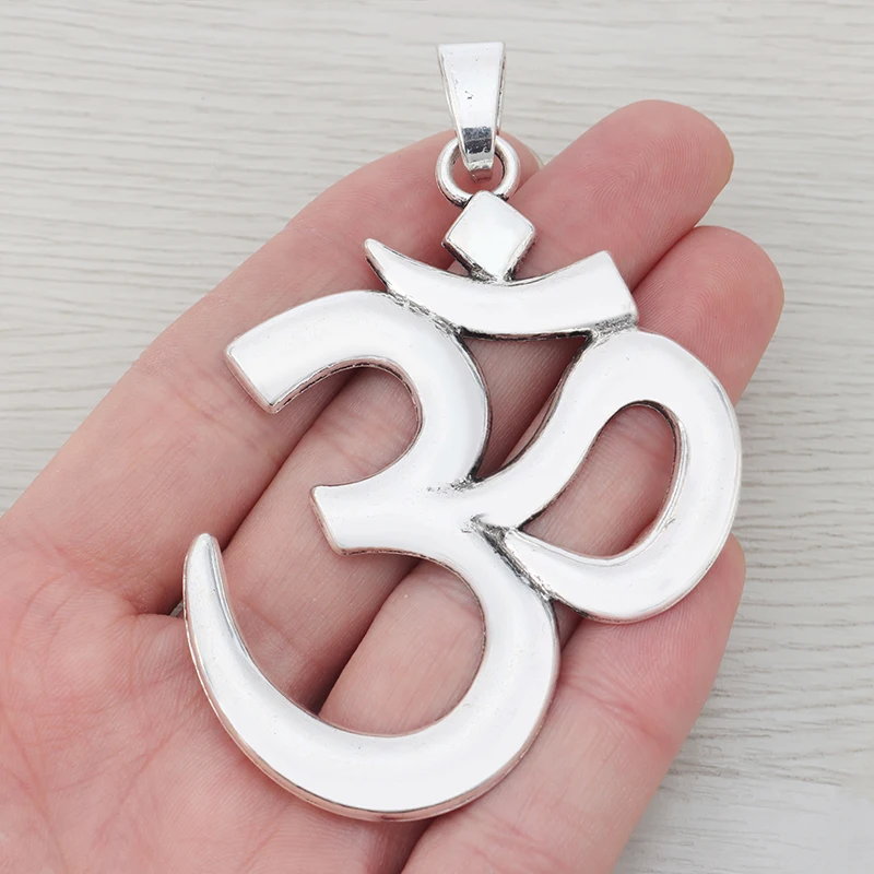3 шт./лот тибетские серебряные подвески для ожерелья OM AUM Yoga Symbol ювелирные изделия
