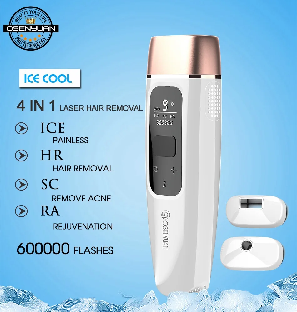 Osenyuan IPL лазерный эпилятор удаление волос Icecool постоянный домашний триммер для