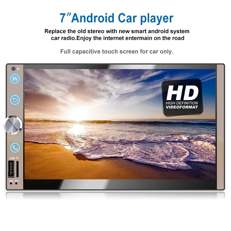 Автомагнитола 2 Din 7 дюймов стерео Android 10 0 BT Wi-Fi GPS-навигация Авторадио головное