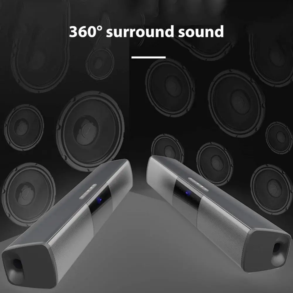 Домашняя Bluetooth Саундбар 4 0 Двойной Сабвуфер FM-радио Динамик Система домашнего