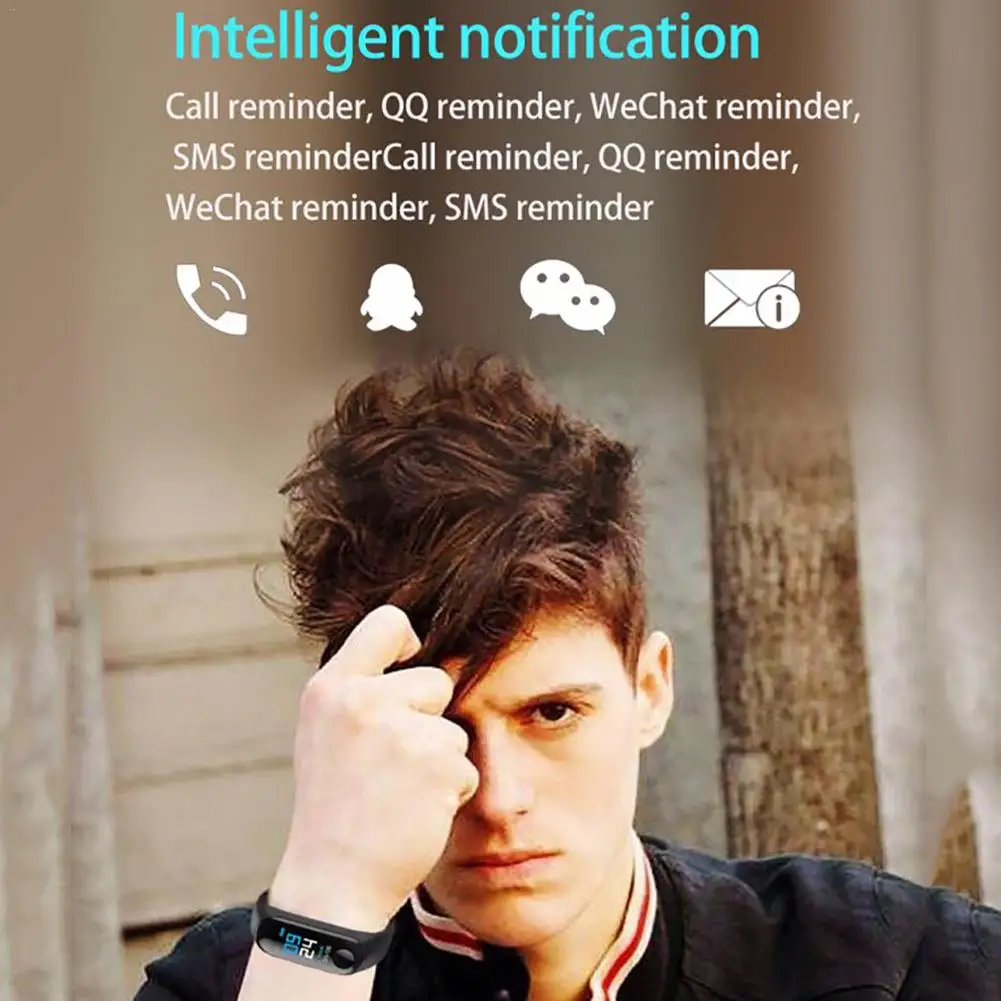 M3 цветной экран умный Браслет фитнес-трекер счетчик шагов пульса кровяное