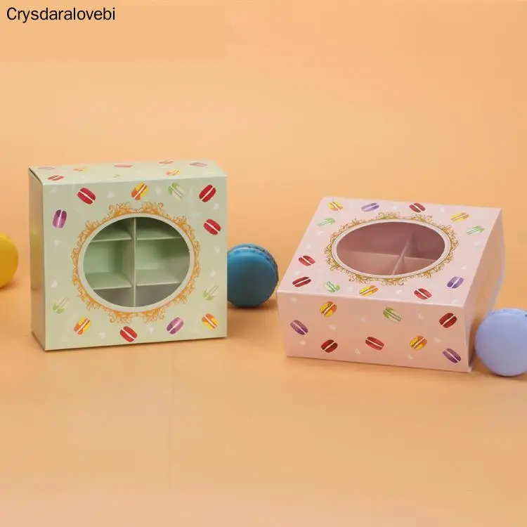 20 штук макарон коробки для тортов и пирожных окна 6 Сетка шоколадные конфеты
