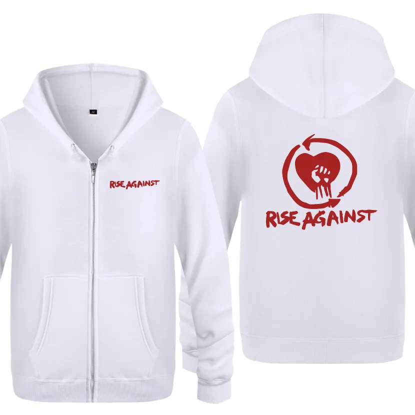 Толстовки с капюшоном на молнии Для мужчин Radiohead принт в стиле хип хоп ворсом