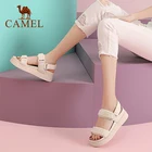 Сандалии женские CAMEL, летние, повседневные, черные, розовые, на плоской подошве, 2021