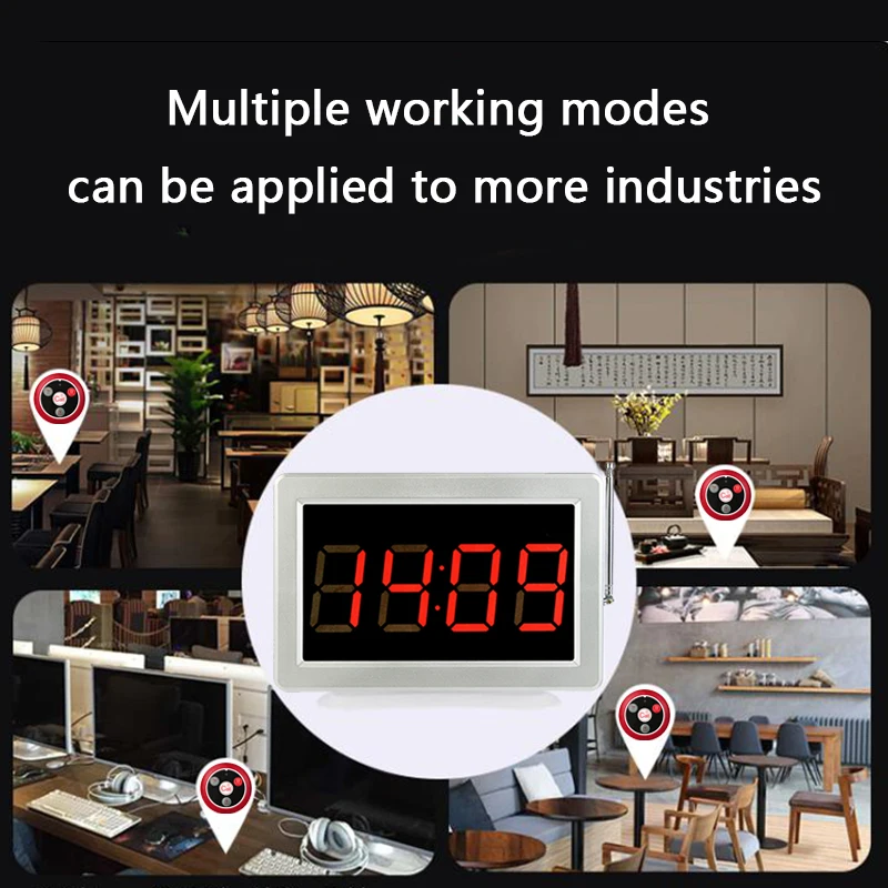 Беспроводной приемник для вызова Retekess + 10 кнопок в офисе и кафе|call button|pager systemwireless