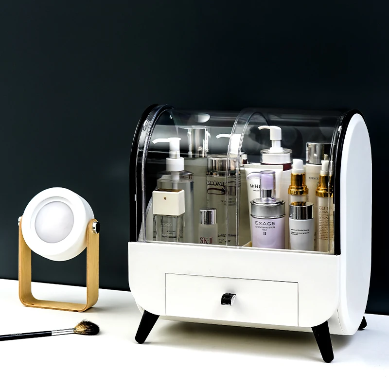 

Home Desktop Dresser Organizer Case Drawer Mask Storage Box Nordic Dust-proof Cosmetic Storage Box Makeup Brush Lipstick Holder