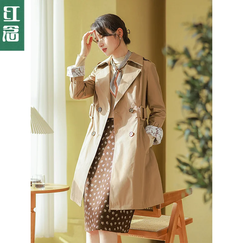 

Средний и длинная куртка-ветровка Женский Осенний 2021 Новый женский модный прямой пиджак маленький размер весна-осень