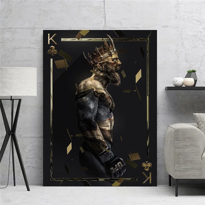 

Wall Pictur Tableau Decoration Mural Poster Roaring Poker Canvas Painting Nordic Style Plakaty Na Sciane Room Decor Paintings