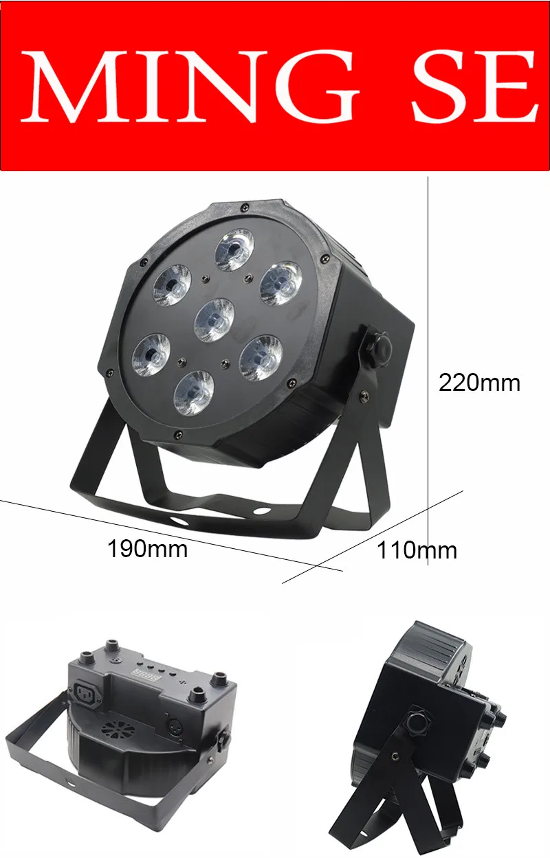 Brasil armazém no exterior 7x12 w RGBW quatro em um par de luz de tingimento da lâmpada de casamento bar luzes do palco