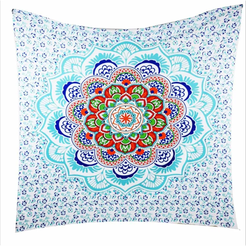 Гобелен с рисунком мандалы настенный гобелен из полиэстера и хлопка богемный