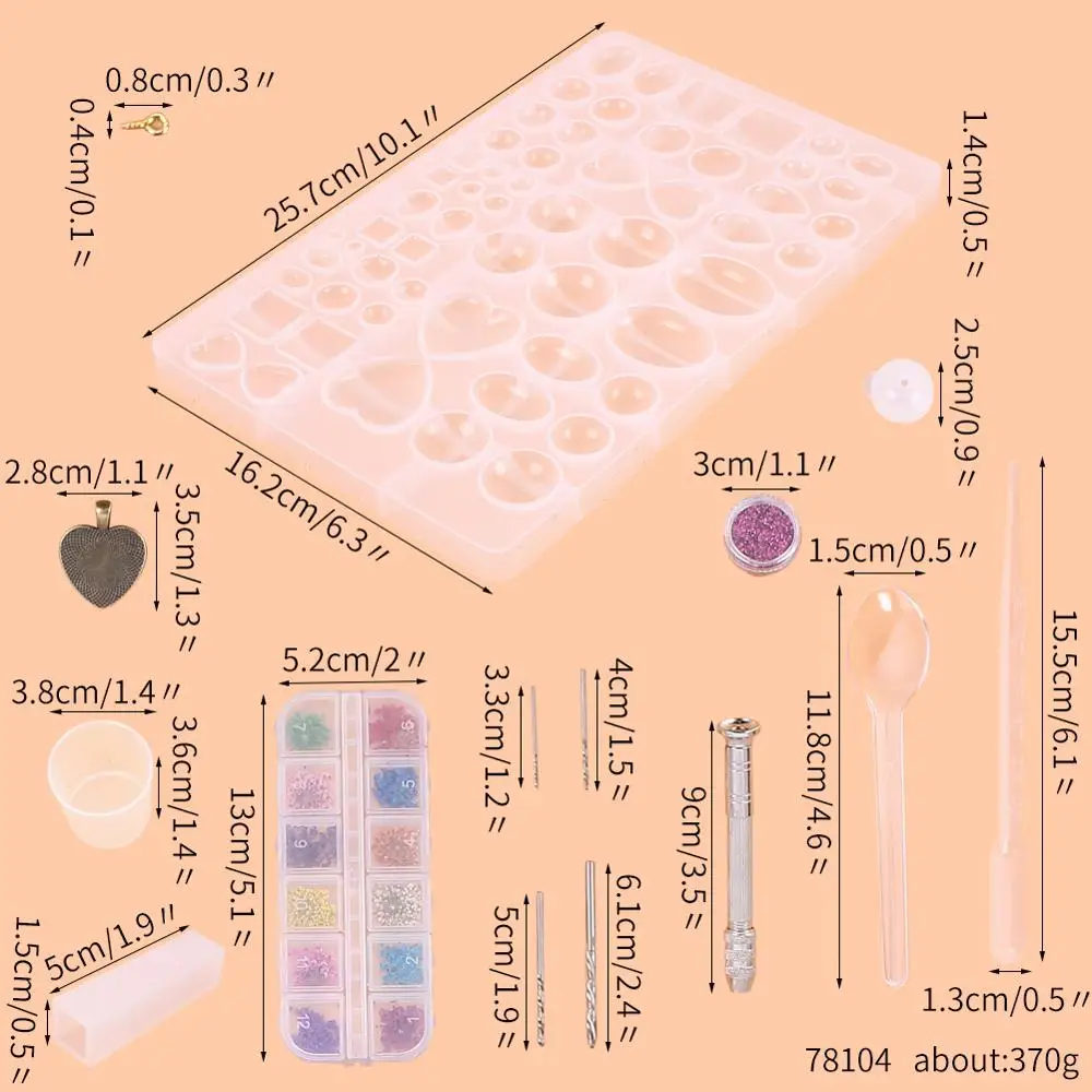 Набор силиконовых форм для литья ювелирных изделий лотки подвесок винтовые