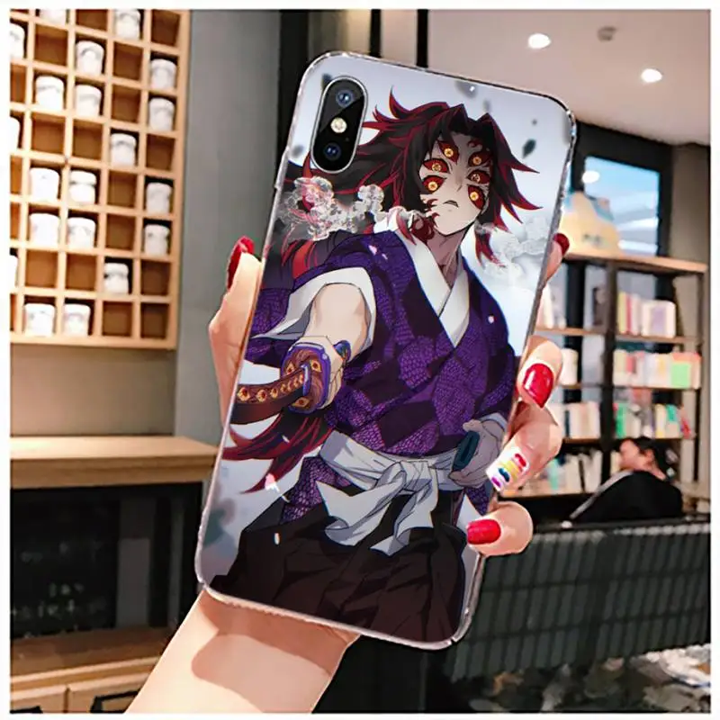 

Anime Demon Slayer Kimetsu no Yaiba luxury Phone Case Transparent for iPhone 11 12 mini pro XS MAX 8 7 6 6S Plus X 5S SE 2020 XR