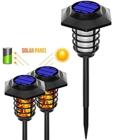 led solar garden lawn lights outdoor flame lamp waterproof landscape warmcold white lighting for pathway patio yard decoration