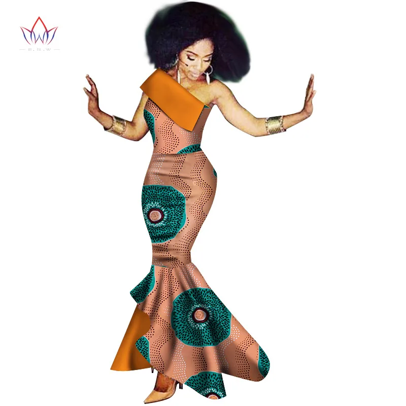 Оптовая продажа 2020 африканские платья русалки для женщин Африканский наряд без