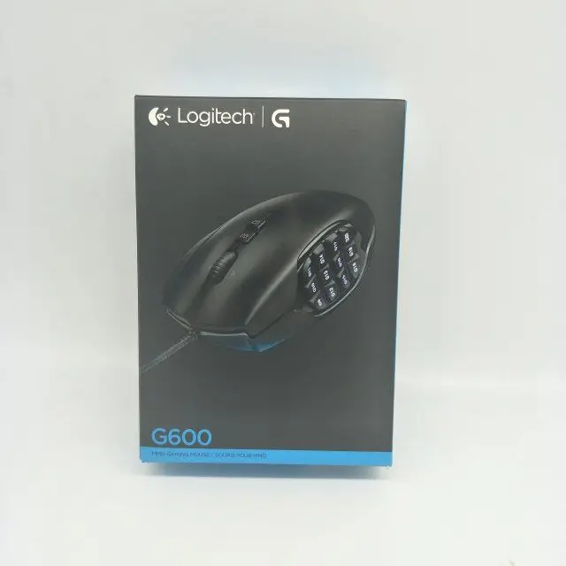 Проводная игровая мышь logitech G600 MMO, игровая мышь для ноутбука, ПК, геймера, 8200 dpi, оптическая оригинальная 17 программируемых кнопок, официальный тест агентства