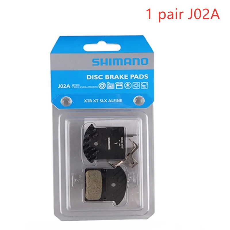 one pair Shimano J02A смолы ребра ICE-TECH охлаждающие дисковые Тормозные колодки для M6000 SLX M7000, Deore XT M785 M8000, XTR M9000 с оригинальной коробкой - Цвет: one pair