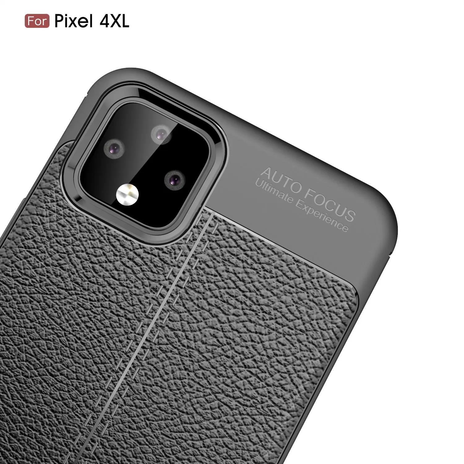 Plain Case For Google Pixel 4 3 3a 2 XL Phone Cover Slim Litchi Textured TPU Leather Back Shell |