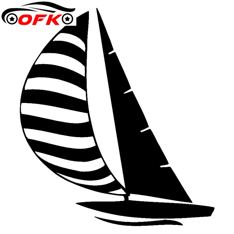 

Sailboat Sailing Fashion Vinyl Car Sticker Car Styling Black/Silver 18.3cm*16.3cm
