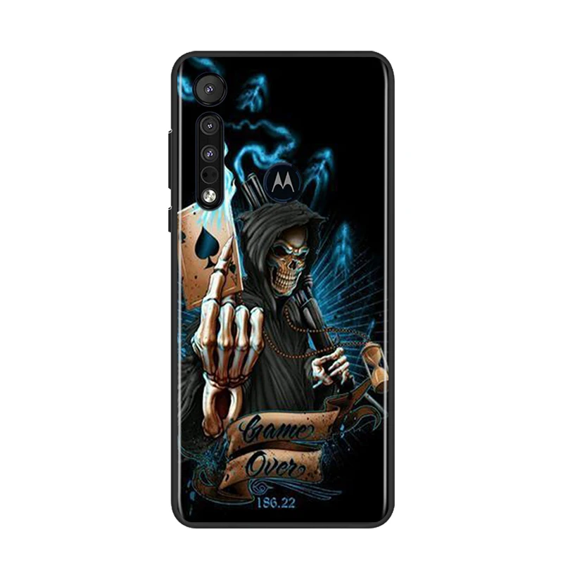 

Fashion Joker Poker for Motorola G9 G8 G Edge One E7 E6 Power Lite Marco Hyper Fusion Plus Play Black Phone Case