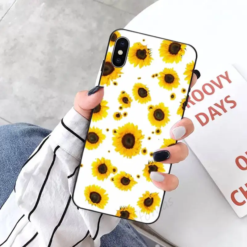 

sunflower Luxury Unique Design Phone Case Candy Color for iPhone 6 7 8 11 12 s mini pro X XS XR MAX Plus