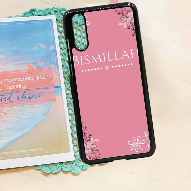 

Islamic Muslim Bismillah text art design high quality Phone Case PC for iPhone 11 12 pro XS MAX 8 7 6 6S Plus X 5S SE 2020 XR