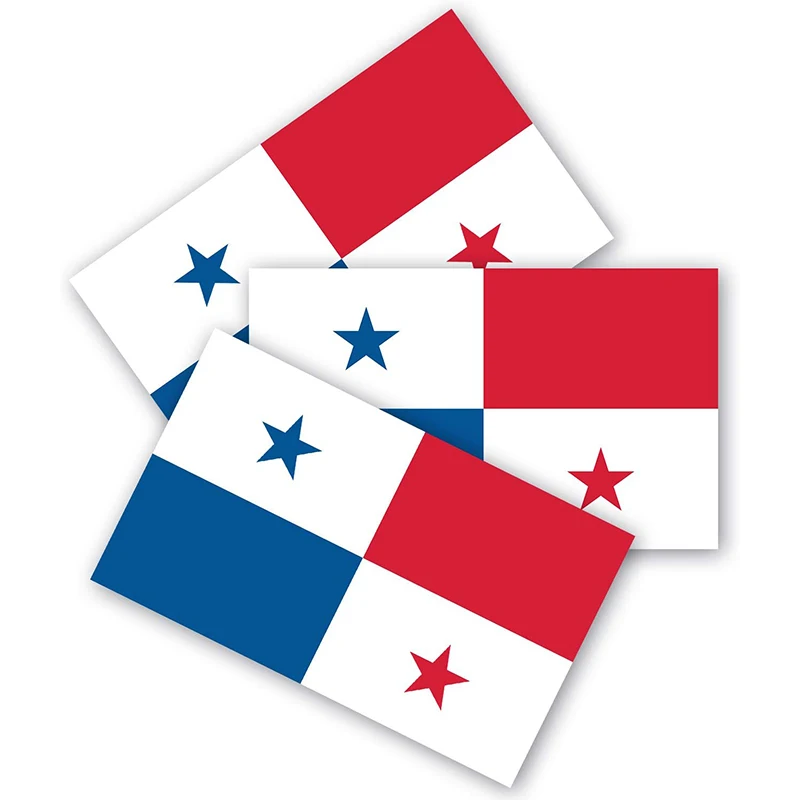 

Panama Flag Bumper Stickers 3 Packs Made of Durable Waterproof Materials, Motorcycle Helmet Trunk Stickers Auto Decoration