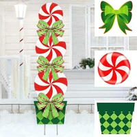 1 set candy christmas holiday decorations outdoor peppermint xmas yard ornaments home garden decoration