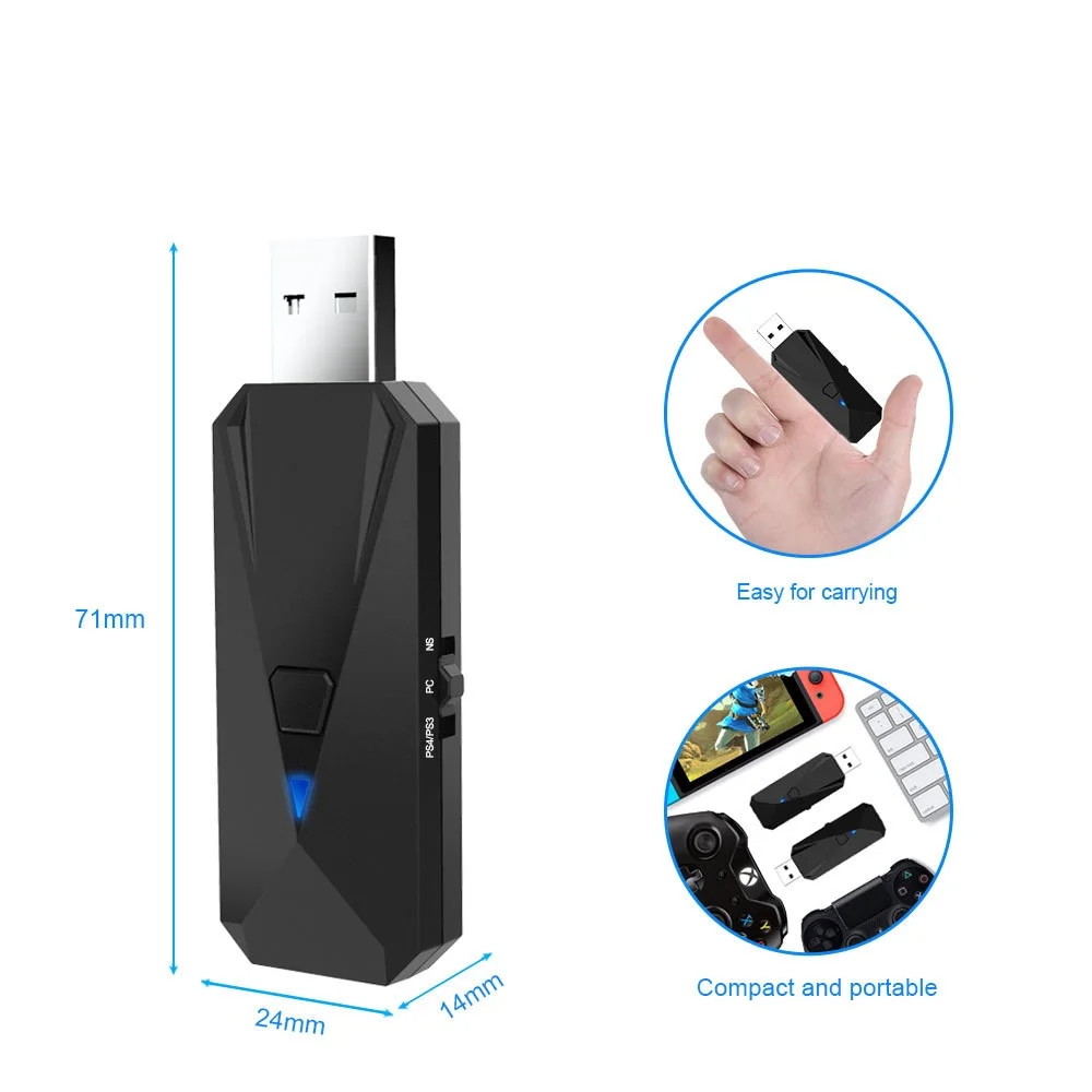 USB беспроводной Bluetooth и Проводной адаптер для геймпада конвертер контроллера Nintend