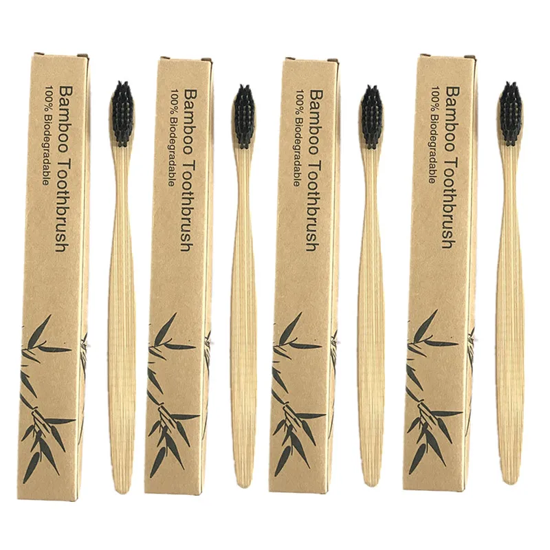 1/4 шт. ноль отходов путешествия Зубная щётка Эко-дружественных Щетинная кисть