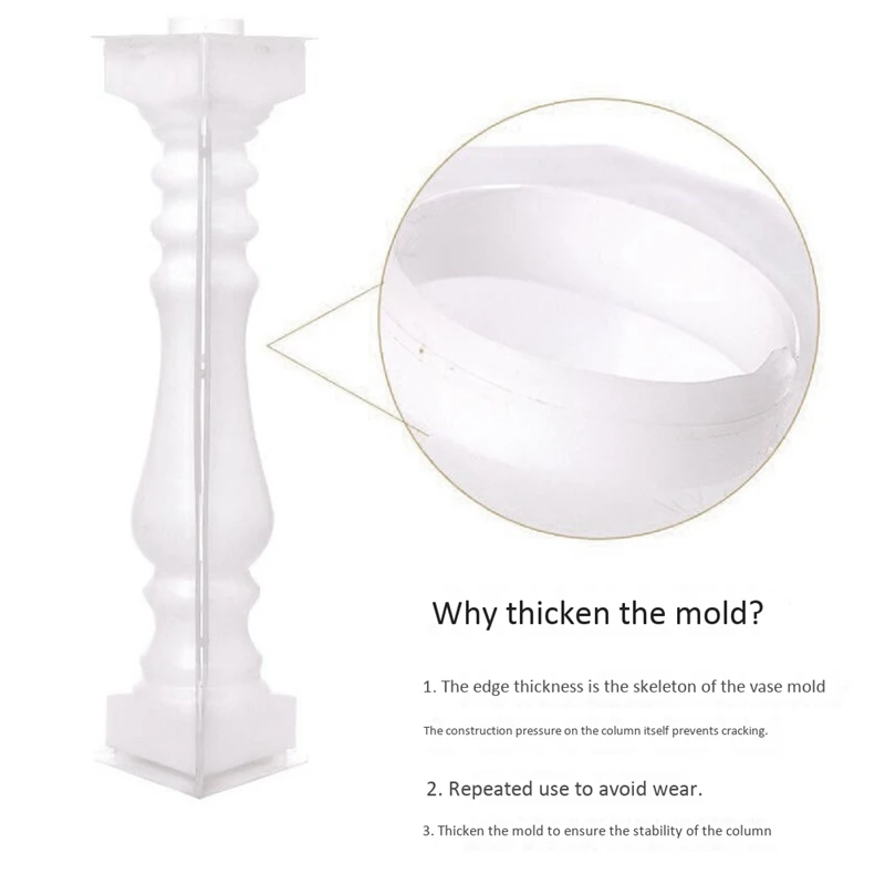 

Roman Column Mold Balcony Garden Pool Fence Cement Railing Plaster Concrete Mold Column Mold Guardrail Building