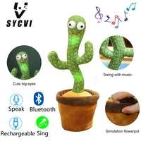 bluetooth type can sing electric plush cactus 120 songs dancing twisting glowing cactus recording learning to speak twisti