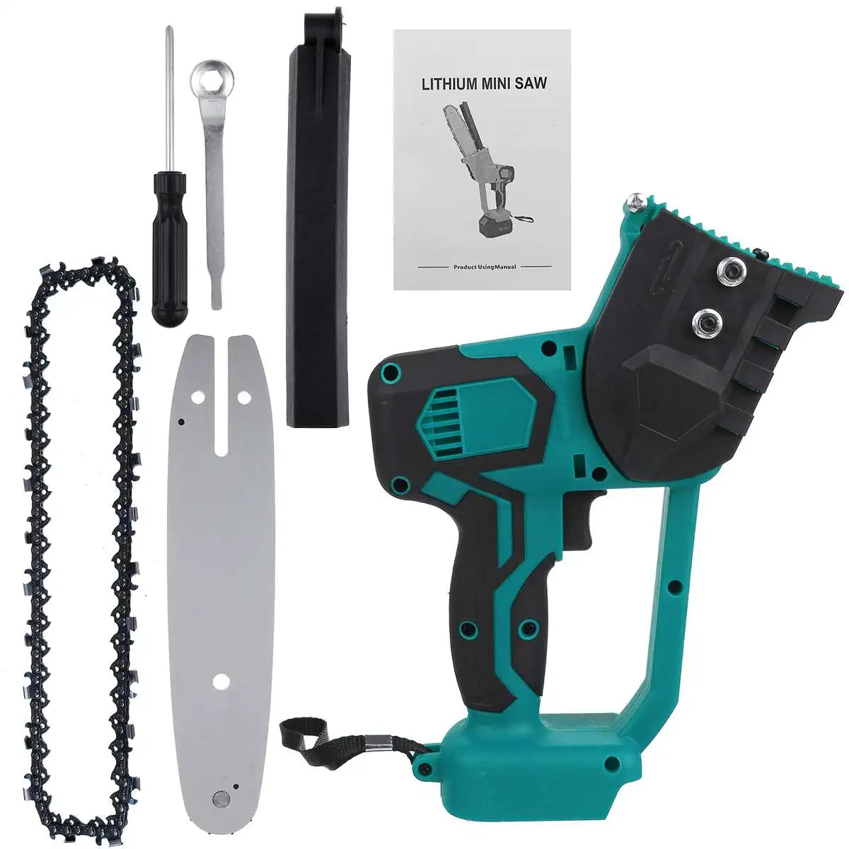 

2500W 8 Inch Rechargeable Electric Saw Chainsaw Cordless Electric Pruning Saw Woodworking Cutter Tool For Makita 18-21V Battery