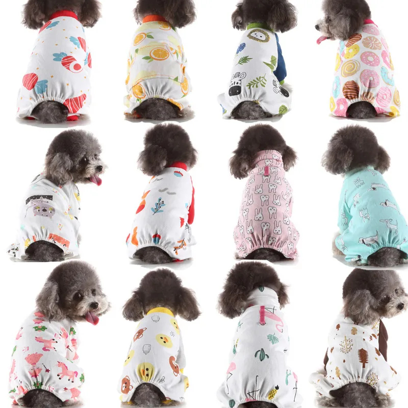 

Home Dog Clothes for Small Dogs Jumpsuit Pet Pajamas Clothing for Cat Pyjama Para Cachorro York Dog Puppy Cartoon Sleeping Cloth