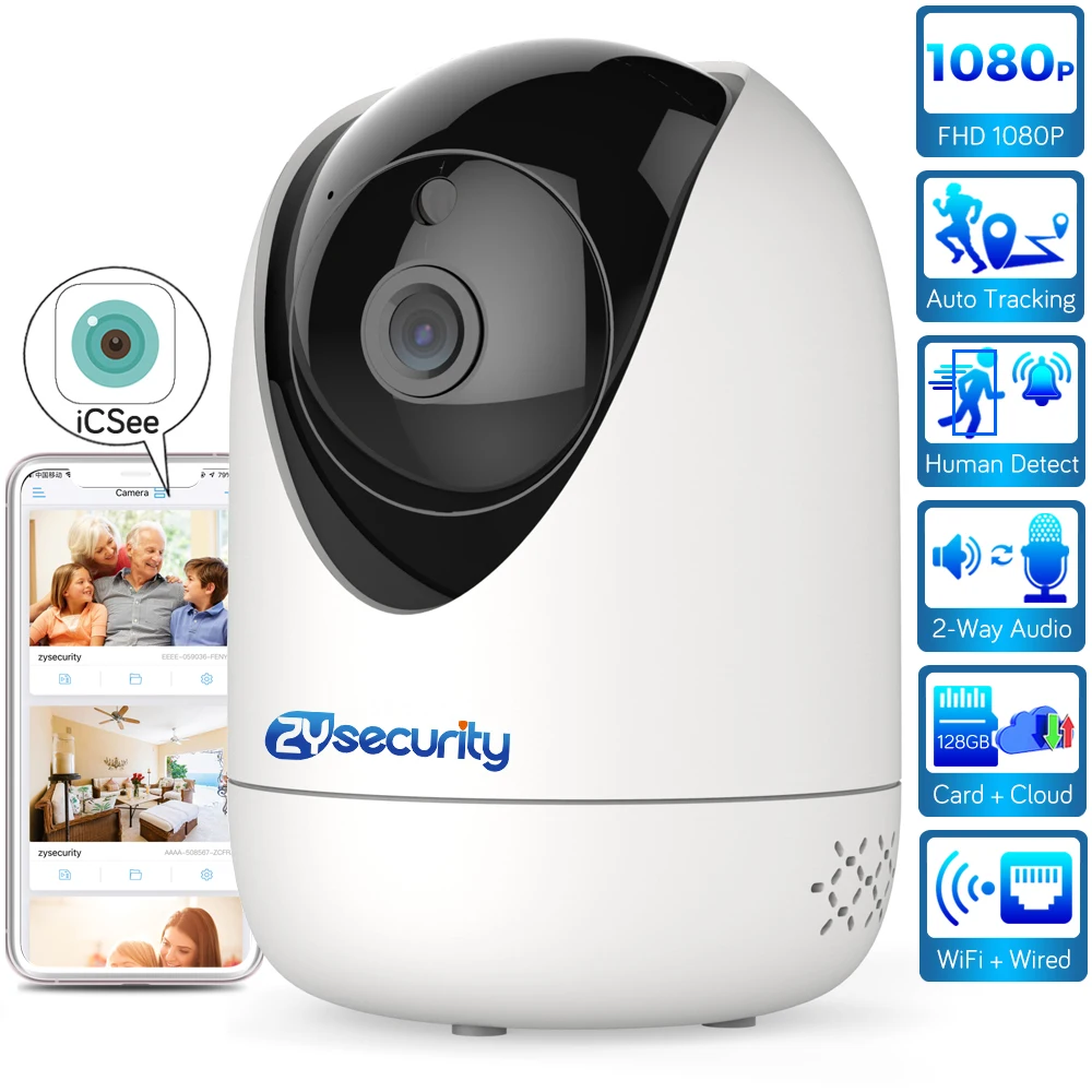 

1536P AI Smart IP Camera Cloud Wireless Home Security Audio Alarm Auto Tracking Pan Tilt Zoom Video Surveillance Camera Wifi