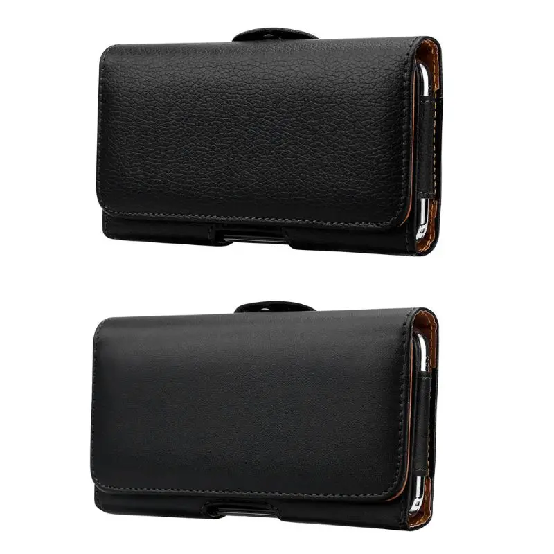 

PU Leather Horizontal Waist Belt Clip Pouch Phone Bag for Men